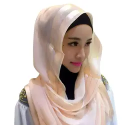 Высокое качество хиджаб тюрбан Изысканный Хлопок мусульманский платок Для женщин шаль сплошной Цвет Для женщин хиджаб 65*158 см T6