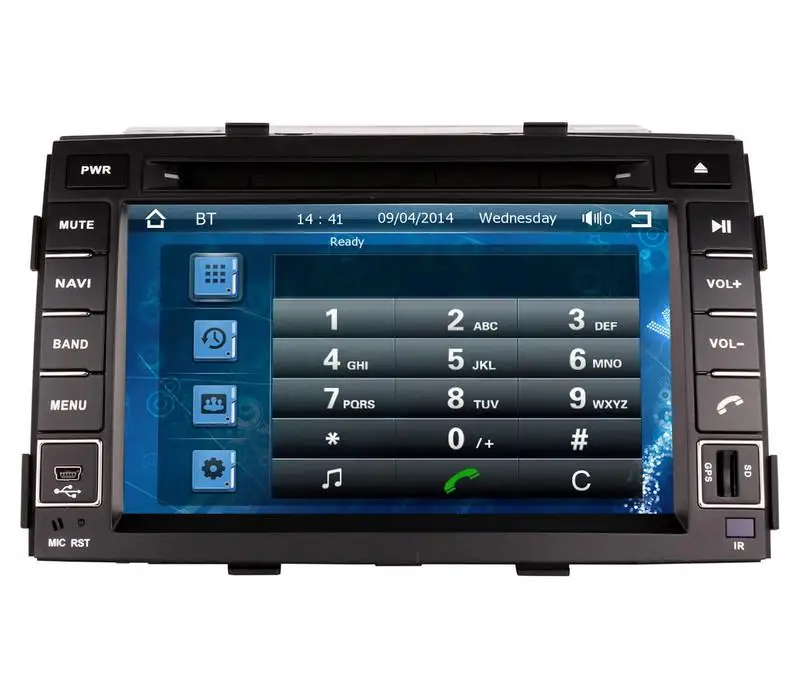 " in-dash автомобильный dvd-плеер с gps(опционально), аудио Радио стерео, USB/SD, AUX, BT/tv, Автомобильный мультимедийный головной убор для Kia SORENTO 2011