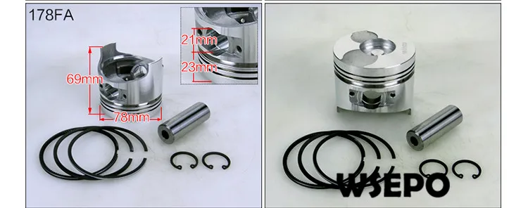 178FA piston size