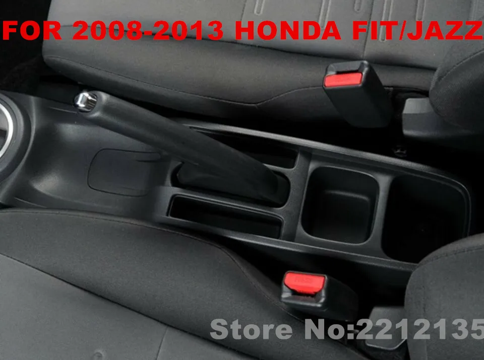 Для HONDA JAZZ/FIT 2008-2013 подлокотник, аксессуары для салона автомобиля автозапчасти центральная консоль коробка подлокотник ящик для хранения
