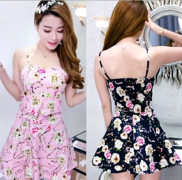 Spaghetti Strap Mini Dress Clubwear