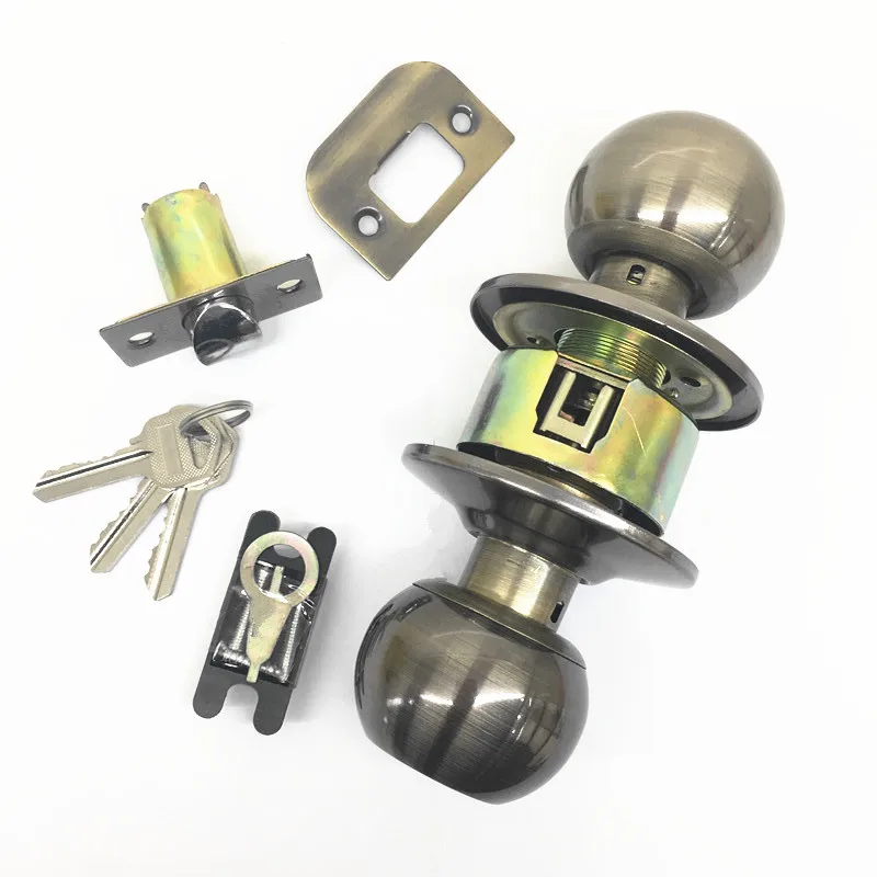 170mm Bronze Stainless Steel Round Door Handle Passage Lock Knob Ball