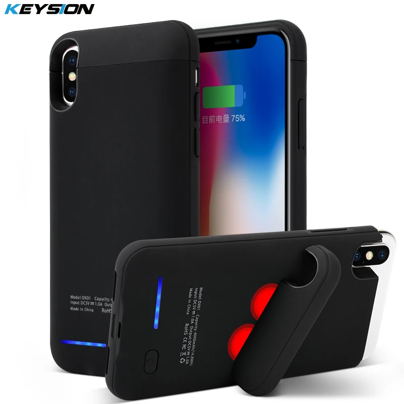 KEYSION Portable Charging Case For iphone X 4000mAh Battery Power Bank for iphone X Battery Charger Case for iPhone 10