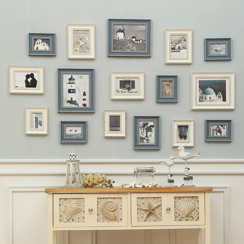 New European Style 16 pcs/set Wall Hanging Photo Frame,Vintage Picture