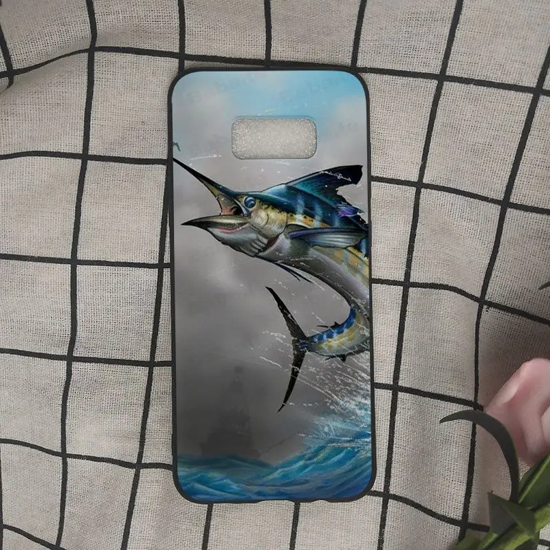 blue marlin fish jumping