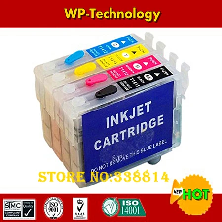 Полный картридж для заправки чернил подходит T1281 T1282 T1283 T1284 Epson S22 SX125 SX130 SX230 SX235W SX420W