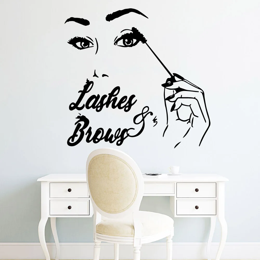 

Romantic eye salon beauty Wall Art Sticker Modern Wall Decals Quotes Vinyls Stickers For Children's Room Art Mural