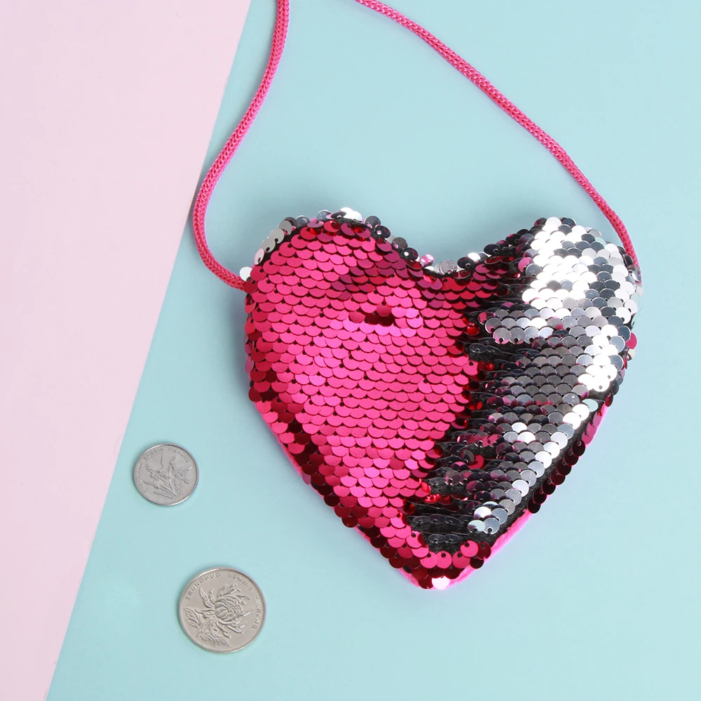 Fashion Sequins Coin Purse for Women Girls Mini Bag Pocket Wallet Square Organizer Bag Portable Cute Kids Zipper Purse Bags