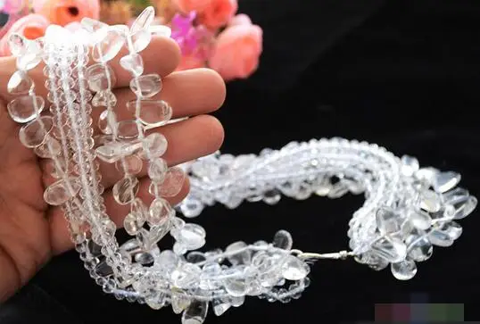 

song voge gem nanJ1456 6row massive faceted crystal bead necklace