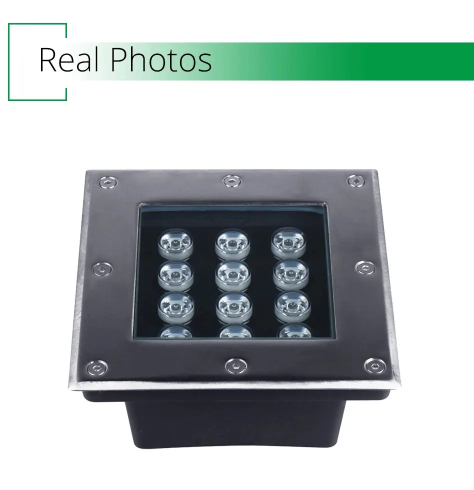 Preço de Fábrica por Atacado Subterrâneas para a Fonte do Pátio Quadrado Paisagem Luminárias Levou Luz Caminho Subterrâneo 12w 6 Lâmpadas subterrâneas