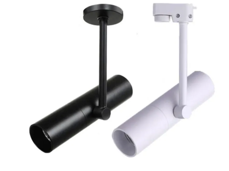 Lâmpada de Parede Lâmpada do Teto Atacado Varejo Levou Faixa Spot Light Holofotes Rastreamento Superfície Montado Preto Branco Shell 15 w Cob 9 Iluminação do percurso