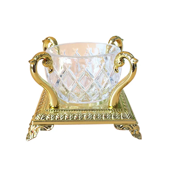 EUROPEAN Creative Sugar Box Salad Cup Seasoning Calendula Golden Silver gift box wedding party celebration candy favor holder