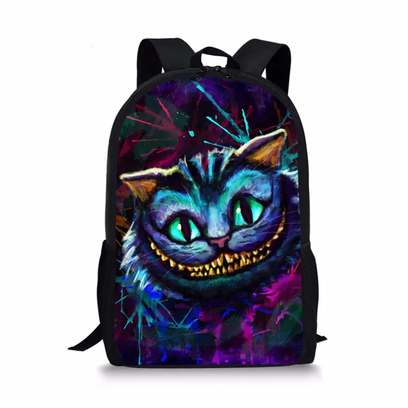 FORUDESIGNS/3D Улыбка Чеширский кот принты Многофункциональный рюкзак школьные сумки для подростков девочек 3 шт. забавные детские школьные сумки - Цвет: L5398C