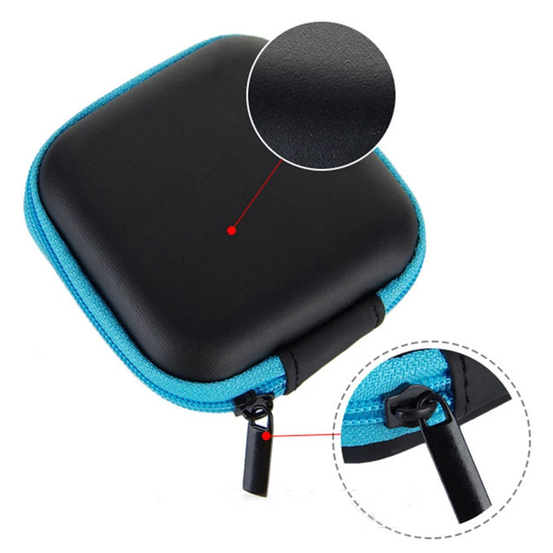 RACAHOO Zipper Earphone Wire Storage Box Protective USB Cables Storage Container Organizer Case Headphones Charger Money Box2