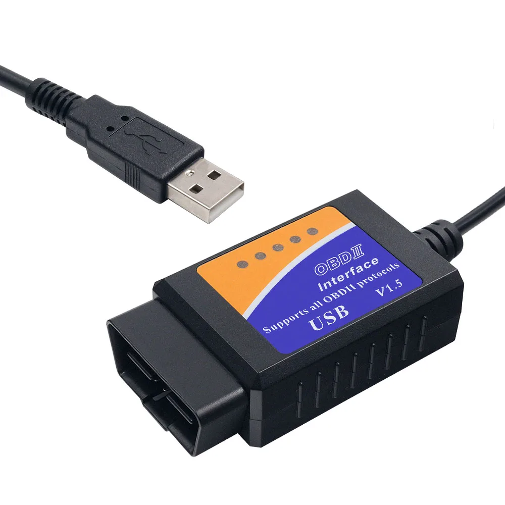 Лучшее качество elm327 Usb V1.5 Obd2 Диагностический кабель с чипом Pic18f25k80 Elm 327 оборудование 1,5 Obd Ii сканер Elm 327 Usb 25k80