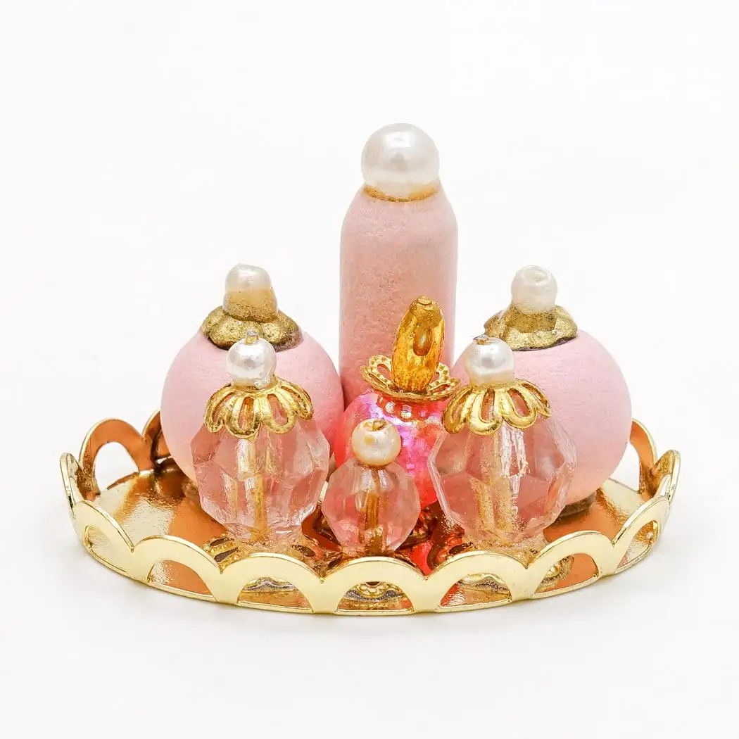Odoria 1:12 Miniature Pink Makeup Perfume Set Dolls