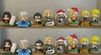 

8pcs Petit Chara Land Naruto Boruto Uzumaki Naruto Namikaze Minato Tsunade Senju Comic Anime Action Figure Key Chain