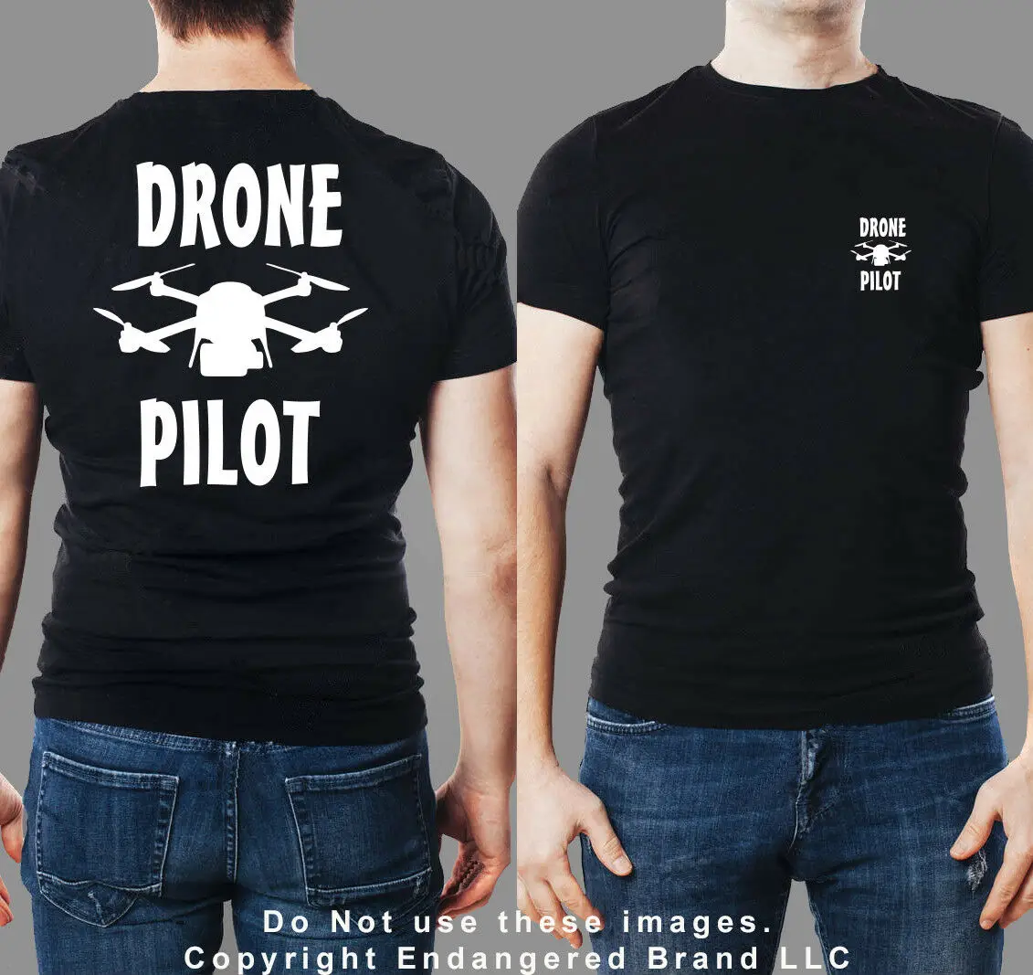 

2019 Funny Drone Pilot Dji Mavic Short Sleeve Double Side T Shirt Unisex Tee