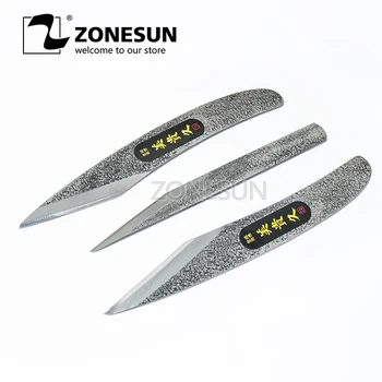 

ZONESUN Carving Knife Rubber Phone Film Knifes Pen Sharpener Paper Cutting Wood Leather Tools Hand Model Knives