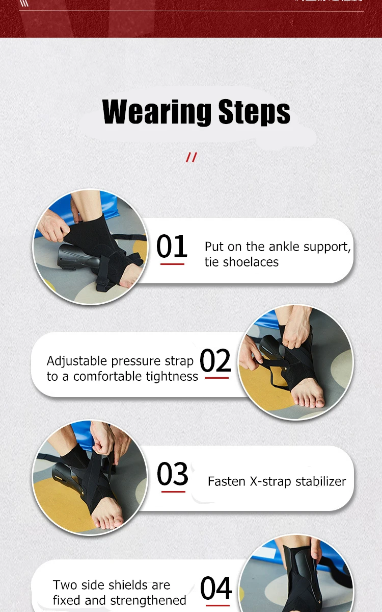 1PC Sport Ankle Support Brace Elastic Fitness Ankle Strap Stabilizer Bandage Retainer for Foot Orthosis Sprains Splint Protector