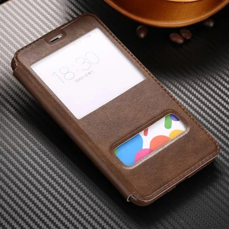 

High Quality Ultrathin View Window Flip Leather Cases For Meizu M3 Note M3S Mini Case Luxury Phone Cover