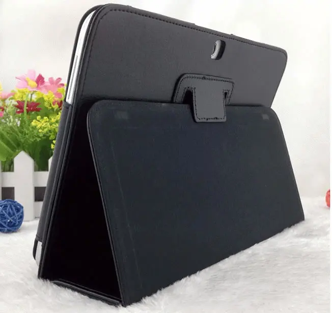 

Flip Stand Case For Samsung galaxy tab3 tab 3 10.1 P5200 P5210 P5220 tablet 10 1 inch PU Leather Protective Cover + Screen Film