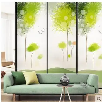 

Fresh language Scrub electrostatic glass film bathroom bathroom window sliding door sunscreen glass sticker-27