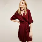 Save 11.04 on Women Dress Christmas Long Sleeve Slim Vintage Sexy Dress 2016 New Arrival Party Dresses Vestidos Wine Red