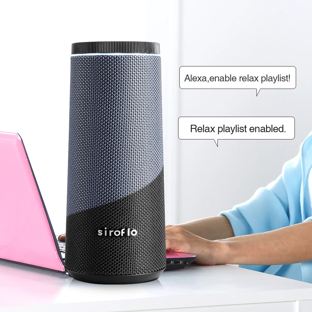 С Amazon Alexa умный голосовой Контрольный динамик Siroflo многокомнатный Bluetooth