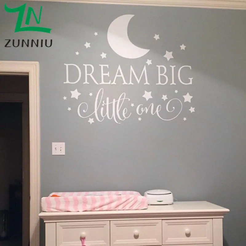 

K005 Star Moon Vinyl Movable Artistic creativity Quotes Wall Sticker for Kids Room Home Decor Art wall modern decoration