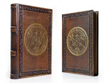 Genuine leather travel journal notebook sketchbook 8 x 10 - Elegant Alchemy leather journal Medieval styled Antiqued Journal paper high leather journal notebook mini stitched 80 x 105mm