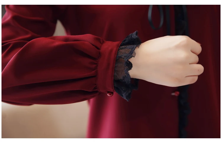 Модные женские блузки с длинным рукавом Женские рубашки однотонная шифоновая блузка, рубашка Элегантная блузка женские топы 2145 50
