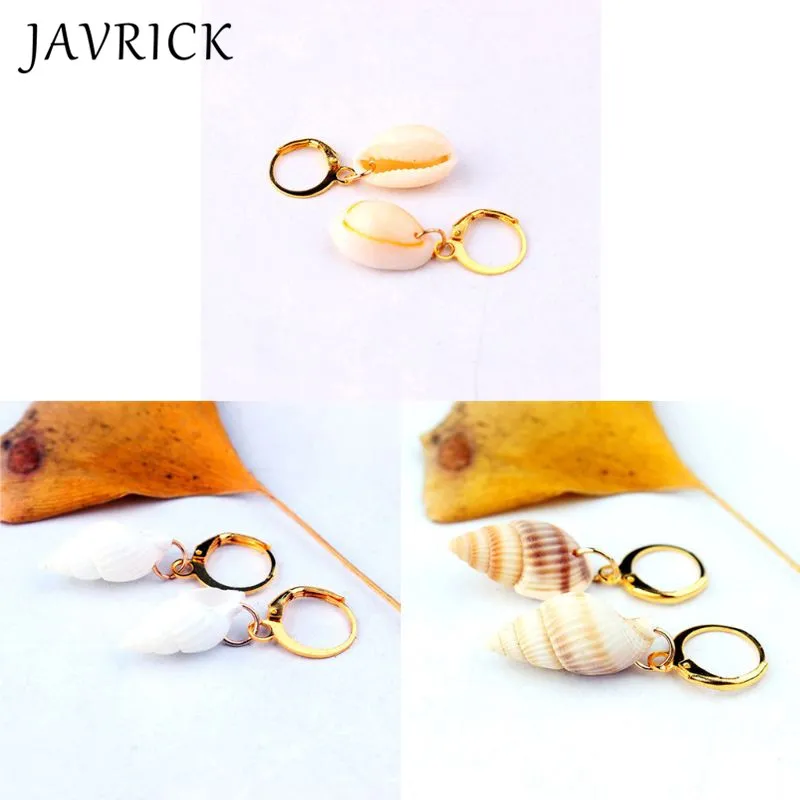 

Boho Sea Shell Earrings Natural Conch Drop Earrings Ocean Beach Jewelry