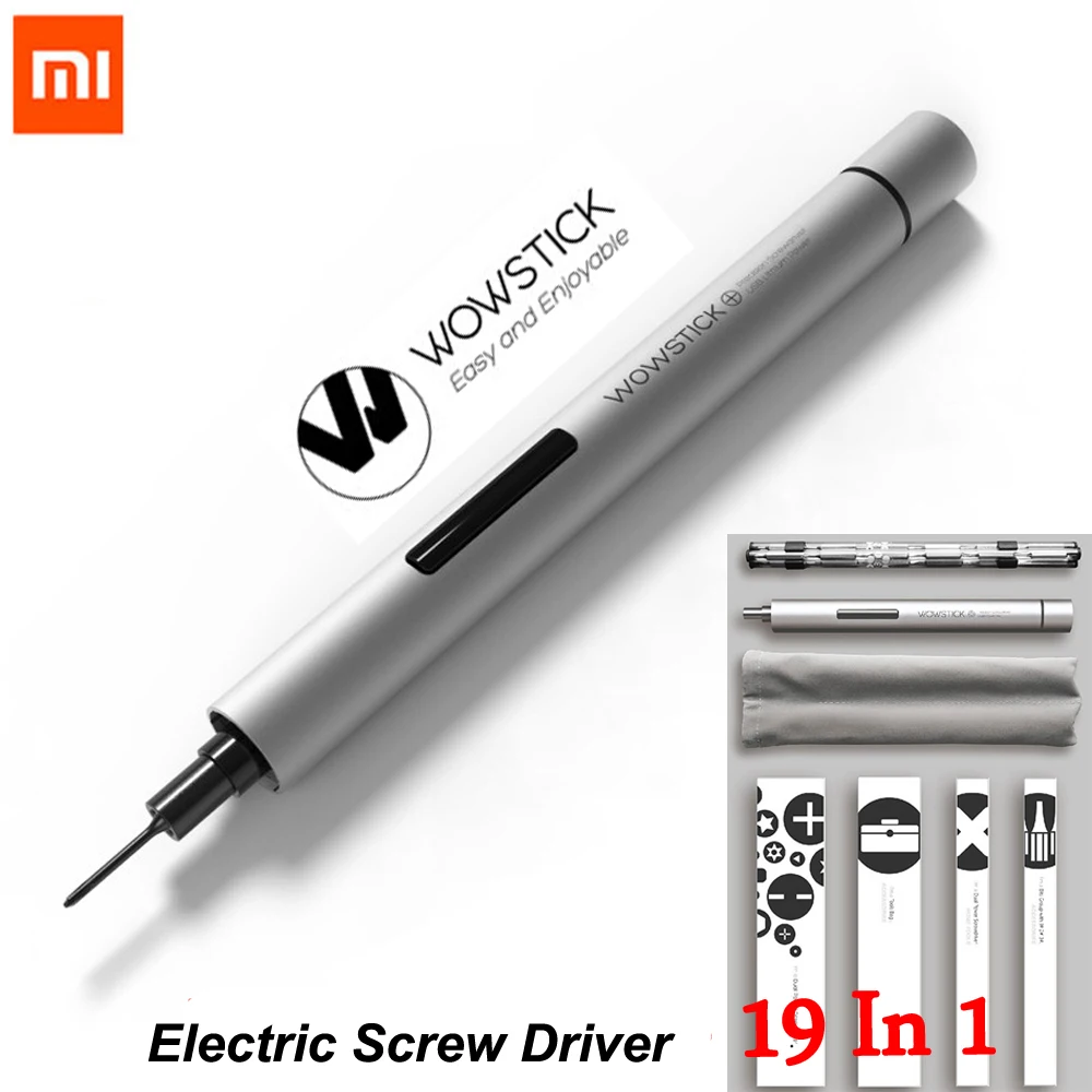 

Xiaomi Mijia Wowstick 1P+19 In 1 Electric Screw Driver Aluminium Body DIY Repair Desktop Tools mi home smart home kit