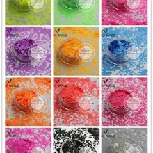 TCT-138 он Книги по искусству Форма неоновый яркий Matte Цвета 3 мм растворителям блеск ногтей Книги по искусству ногтей гель макияж руководство DIY ремесла украшения