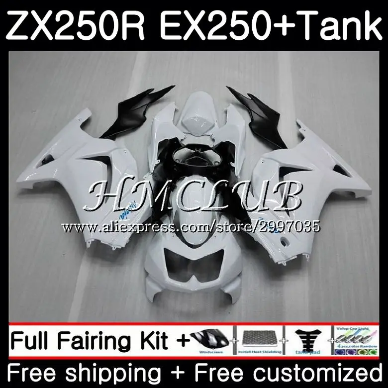 +Tank Gloss white For KAWASAKI NINJA ZX250R EX250 2008 2009 2010 2011 2012 46HC.7 ZX-250R ZX 250R EX 250 08 09 10 11 12 Fairing +Tank Gloss white For KAWASAKI NINJA ZX250R EX250 2008 2009 2010 2011 2012 46HC.7 ZX-250R ZX 250R EX 250 08 09 10 11 12 Fairing