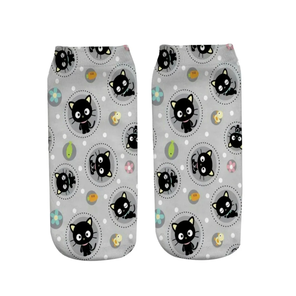 2018-3D-impreso-gato-del-gatito-dise-o-Calcetines-para-las-mujeres-Low-Cut-ankle-Happy (2)