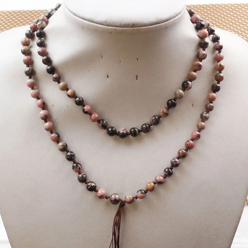 (1 нить/Лот) оптовая продажа 108 шт 6 мм Rhodonite круглые бусы ожерелье 30 дюймов SAM_7443|bead