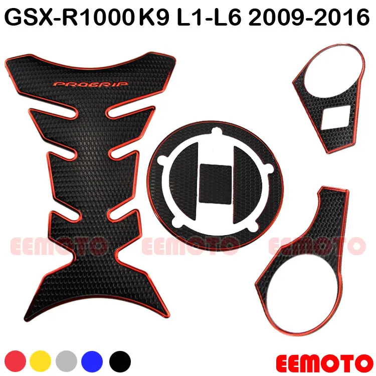 

Motorcycle Tank Pad Triple Tree Top Clamp Upper Front End Decals Stickers For Suzuki GSXR 1000 K9 K10 09 10 11 12 13 14 15 16