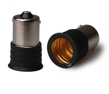 

2pcs BA15S to E17 Light Socket adapter BA15S to E17 lamp holder converter, CE Rohs