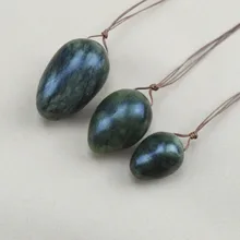 1 Set natural jade egg with brown string for kegel exercise pelvic floor muscles vaginal exercise yoni egg ben wa ball 1 Set natural jade egg with brown string for kegel exercise pelvic floor muscles vaginal exercise yoni egg ben wa ball