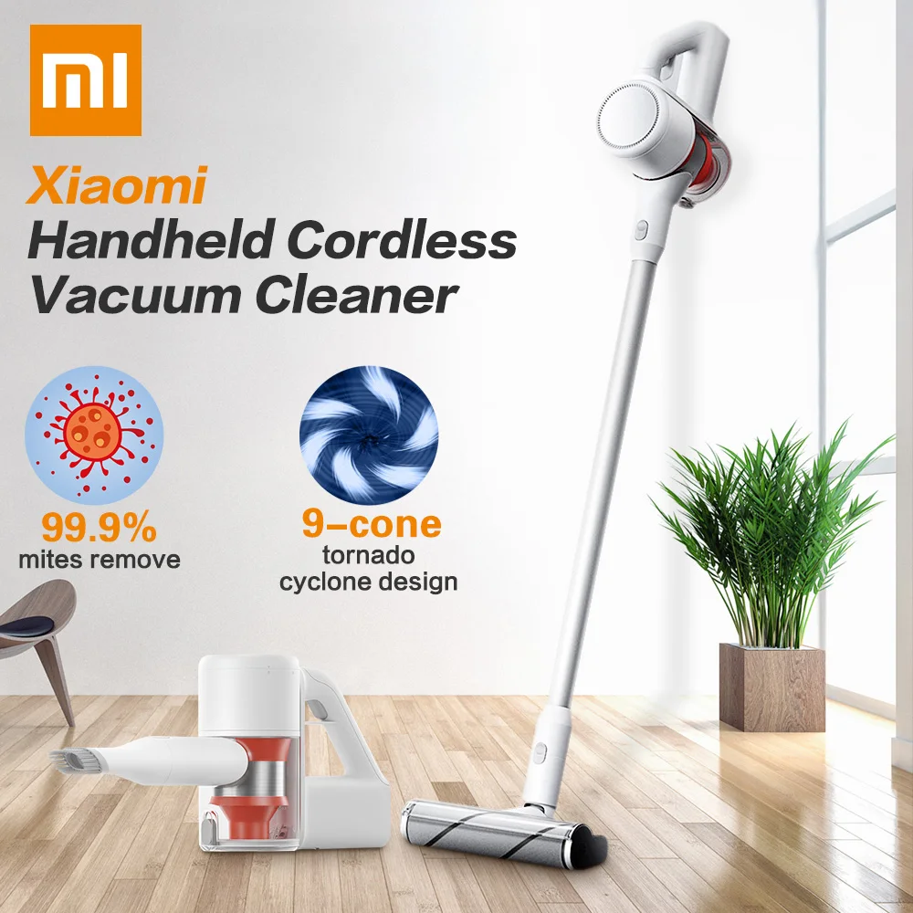 

NEW 2019 Xiaomi Mijia Handheld Vacuum Cleaner 23000Pa Cordless Home Car Household Wireless Aspirador 9 Cyclone Suction Device