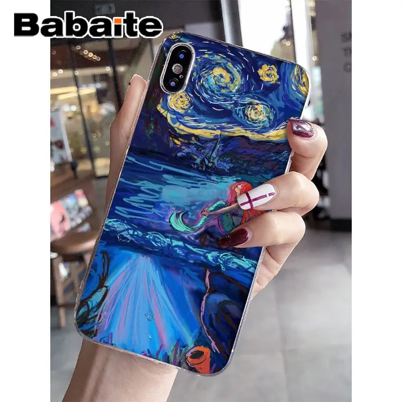 Babaite فان جوخ Tardis TPU لينة سيليكون غطاء إطار هاتف محمول ل أبل فون 8 7 6 6 S زائد X XS ماكس 5 5 S SE XR المحمول غطاء