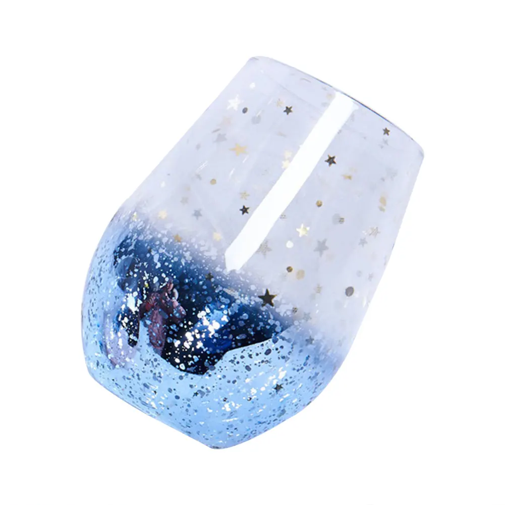 Нордическая прозрачная стеклянная термоустойчивая чашка для напитков, пива кружка 2019ing - Цвет: blue