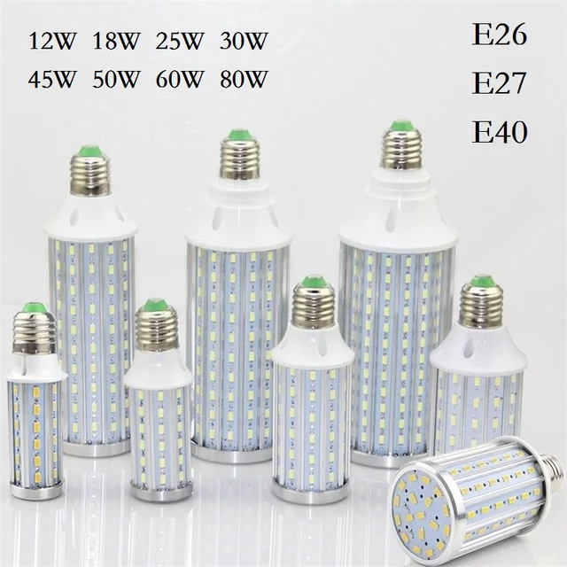 Bombillas LED de mazorca de maíz, foco de lámpara para iluminación colgante de luz y lámpara, E26, E27, E39, E40, 12W, 18W, 25W, 30W, 45W, 50W, 60W, 80W, SMD5730 Bombillas LED de mazorca de maíz, foco de lámpara para iluminación colgante de luz y lámpara, E26, E27, E39, E40, 12W, 18W, 25W, 30W, 45W, 50W, 60W, 80W, SMD5730