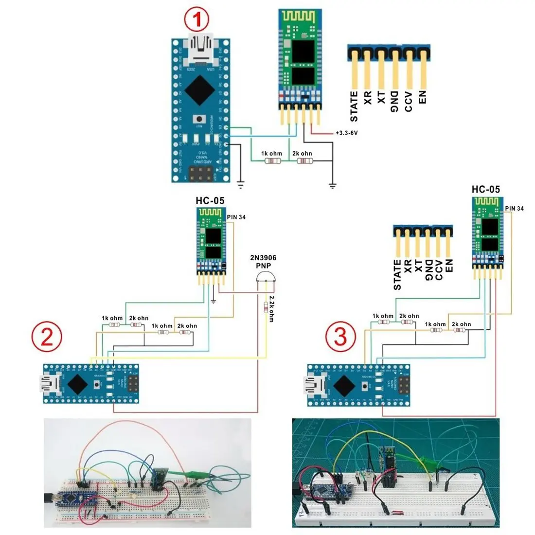 Hc 05 6 контактный переходник с внутренней Беспроводной Bluetooth радиочастотный