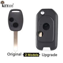 CR-V CR-Z KEYECU para Honda Accord Civic Pilot Fit Jazz Substituição Original/Modificado Virar Remoto Caso Shell Chave Do Carro botão Fob 2