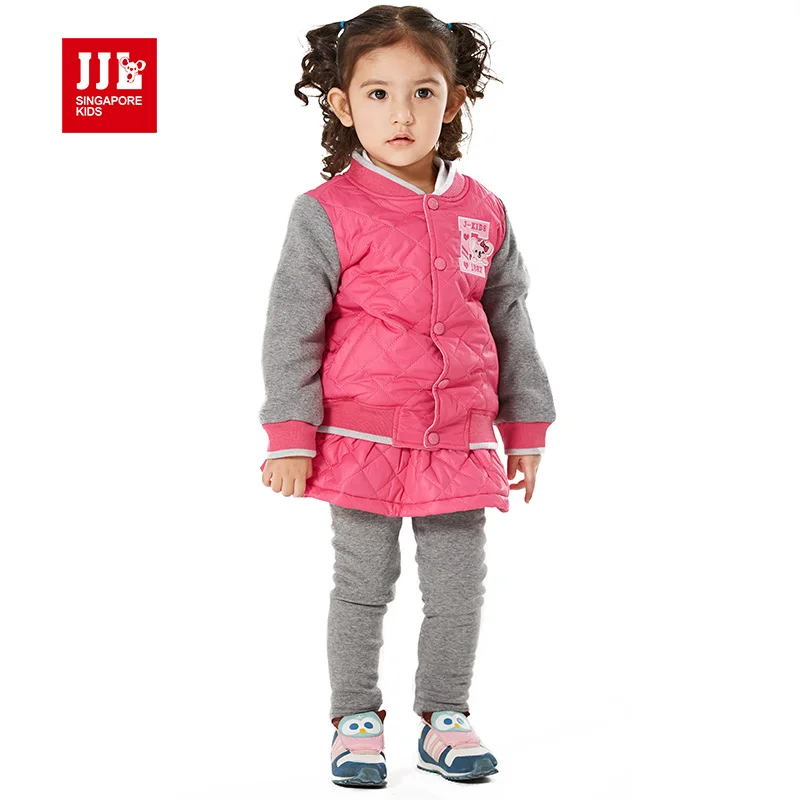 kids baby girls clothing set patchwork jacket skortpants baby girls suit winter children girls clothes 2015