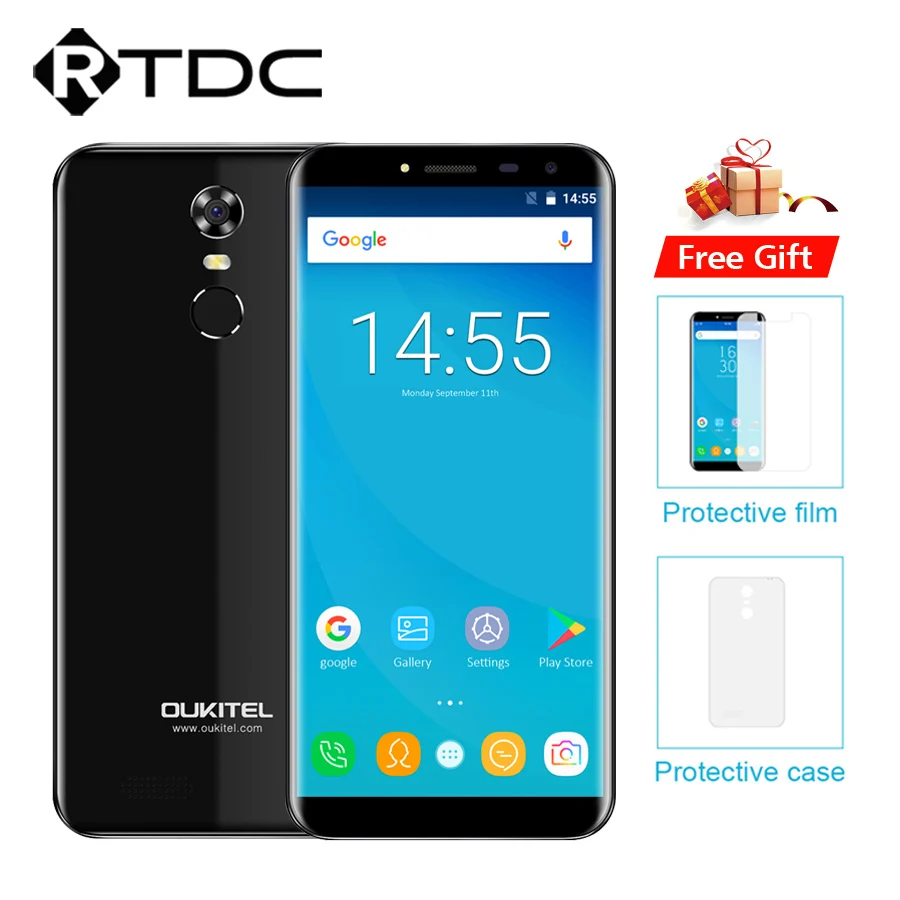 Оригинальный мобильный телефон Oukitel C8 3g WCDMA MTK6580A четырехъядерный Android 7 0 2 Гб ОЗУ 16