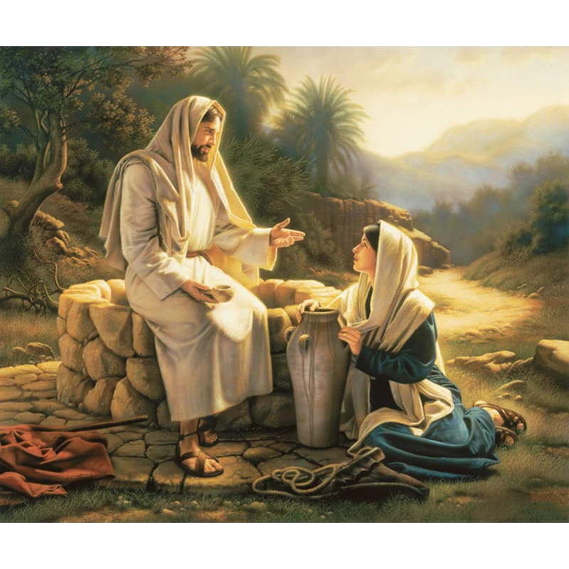 

DIY Handmade Square Diamond Painting cross stitch Jesus Portrait Resin Rhinestone Pasted Cross-Stitch for Home Decoration #BR41